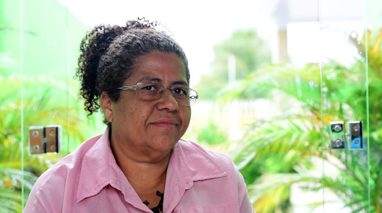 University teacher, Maria Ivonete de Souza, related how her father, an impoverished rural laborer, was given a plot at one of the Mato Grosso land settlements. “It was difficult for settlers who arrived without capital,” she said. “Forty years later my father is just as poor as when he arrived. He’s always had to work on someone else’s land to make ends meet.” Photo: Thais Borges