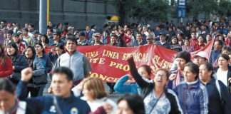 Peru teachers strike for social justice October 2021