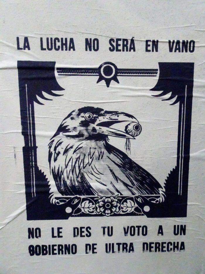 Chile election poster: The struggle will not be in vain. Don't vote for a candidate of the extreme right.