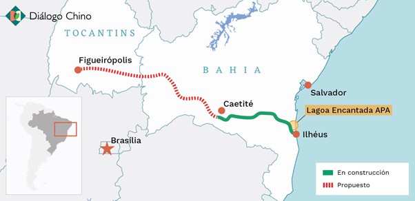FIOL railway Brazil map