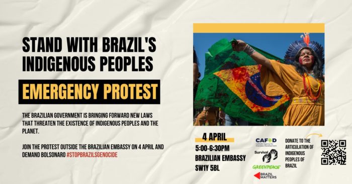 emergency protest stand with brazil