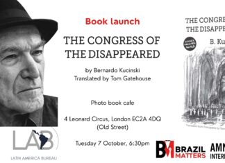Book Launch: The Congress of the Disappeared by Bernardo Kucinski 7 October