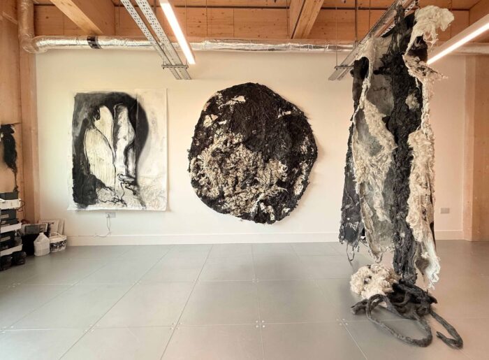 Monica Perez’s artworks in her studio. Photo: courtesy of the artist