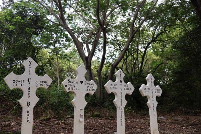 Gravestones in Armero, Tolima. Photo: John Boscawen 2025