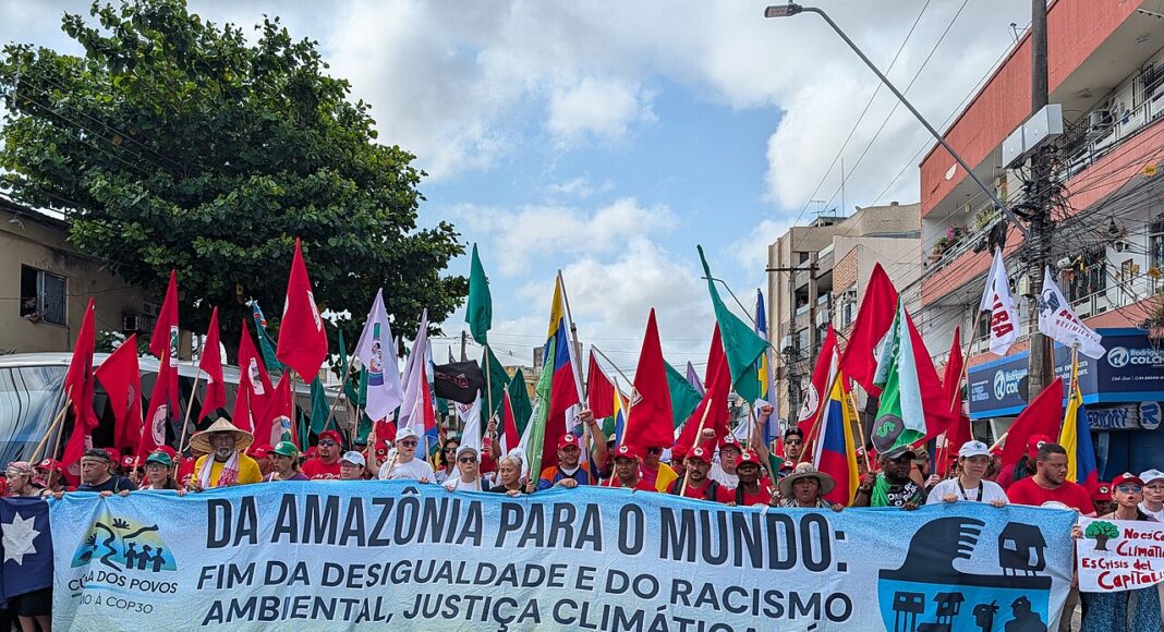 Protests in Belem near the COP30 venue (Nov 15, 2025)