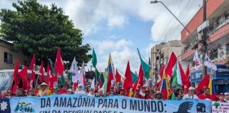 Protests in Belem near the COP30 venue (Nov 15, 2025)