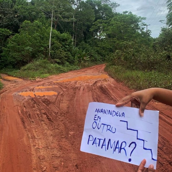 Road construction near the Abacatal Quilombola territory in Pará
