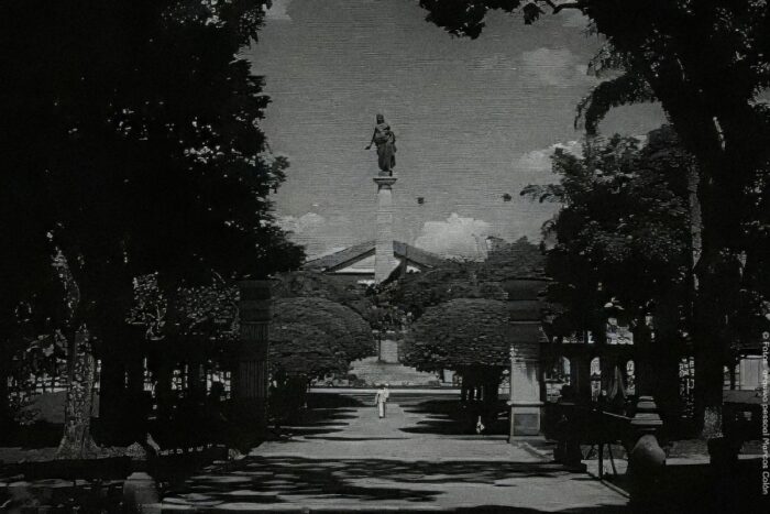 Historic public square in Belém during the Belle Époque period