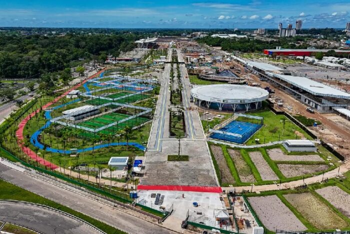 Aerial view of Parque da Cidade redevelopment project in Belém ahead of COP30