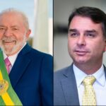 President Luiz Inácio Lula da Silva and Senator Flávio Bolsonaro shown side by side.